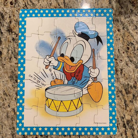 Vintage Disney Puzzle Baby Donald Duck Tales Dummer 25 Piece Toy Collectible
